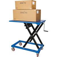 Manual Scissor Lift Table, 37-3/8" L x 23-5/8" W, Steel, 660 lbs. Capacity Maritime Industrial Rubber