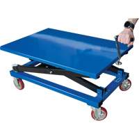 Manual Scissor Lift Table, 37-3/8" L x 23-5/8" W, Steel, 660 lbs. Capacity Maritime Industrial Rubber