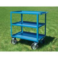 Outdoor Shelf Cart, 3 Tiers, 18" W x 39" H x 33" D, 1200 lbs. Capacity Maritime Industrial Rubber