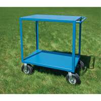 Outdoor Shelf Cart, 2 Tiers, 18" W x 39" H x 33" D, 1200 lbs. Capacity Maritime Industrial Rubber