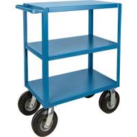 Outdoor Shelf Cart, 3 Tiers, 18" W x 39" H x 33" D, 1200 lbs. Capacity Maritime Industrial Rubber