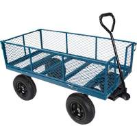 Wagon with Drop Sides, 24" W x 48" L, 800 lbs. Capacity Maritime Industrial Rubber