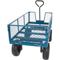 Wagon with Drop Sides, 24" W x 48" L, 800 lbs. Capacity Maritime Industrial Rubber