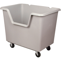 Starcart Easy-Access Box Truck, Polyethylene, 46" L x 31" W x 49" H, 24 cu. ft. Volume, 900 lbs. Capacity Maritime Industrial Rubber