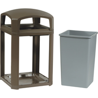 Cadre pour contenant Landmark Series Classique a/enveloppe rigide, Acier galvanis&eacute;, 35 gal. US Maritime Industrial Rubber