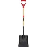 Pelle carr&eacute;e, Bois, Lame Acier durci, Manche en Prise en D, Longueur 43-1/2" Maritime Industrial Rubber