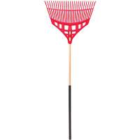 Leaf Rake, 24" Blade, Wood Handle, Plastic Blade Maritime Industrial Rubber