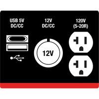 Inverter Generator, 2500 W Surge, 1800 W Rated, 4.2 L Tank Maritime Industrial Rubber