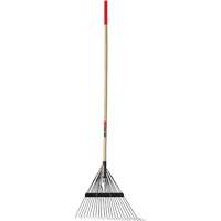Lawn Rake, 24 Tines, Hardwood Handle, Steel Blade Maritime Industrial Rubber