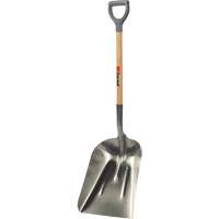 Grain Scoop #8, Wood, Aluminum Blade, D-Grip Handle Maritime Industrial Rubber