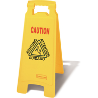 Wet Floor Safety Signs, Quadrilingual with Pictogram Maritime Industrial Rubber