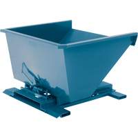 Self-Dumping Hopper, Steel, 3/4 cu.yd., Blue Maritime Industrial Rubber