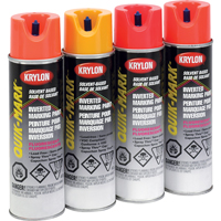 Peinture de marquage industrielle invers&eacute;e &agrave; base de solvant Quik-Mark, 17 oz, Canette a&eacute;rosol Maritime Industrial Rubber