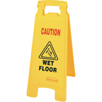 "Wet Floor" Safety Signs, English with Pictogram Maritime Industrial Rubber