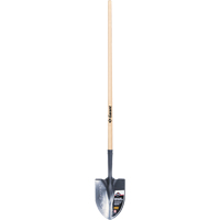 Pelle ronde Pro, Lame Acier durci, Bois, Manche Droit Maritime Industrial Rubber