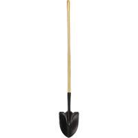 Pelle ronde, Lame Acier durci, Bois, Manche Droit Maritime Industrial Rubber