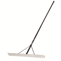 Pro Asphalt Rake, 36" W, Aluminum Blade, 28 Tines Maritime Industrial Rubber