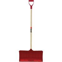 Red Snow Pusher, Polypropylene Blade, D-Grip Handle, 20-3/4" W Maritime Industrial Rubber