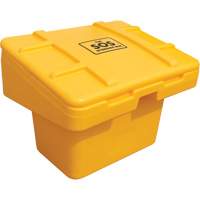 Contenants pour sel & sable SOS, Avec Moraillon, 30" x 24" x 24", 5,5 pi³, Jaune Maritime Industrial Rubber