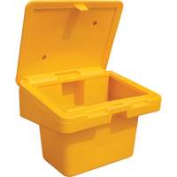 Contenants pour sel & sable SOS, Avec Moraillon, 30" x 24" x 24", 5,5 pi³, Jaune Maritime Industrial Rubber
