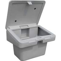 Contenants pour sel & sable SOS, Avec Moraillon, 30" x 24" x 24", 5,5 pi³, Gris Maritime Industrial Rubber
