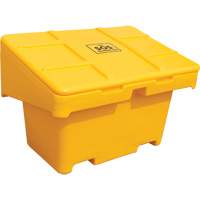 Contenants pour sel & sable SOS, Avec Moraillon, 42" x 29" x 30", 11 pi³, Jaune Maritime Industrial Rubber