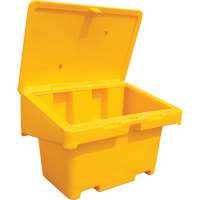 Contenants pour sel & sable SOS, Avec Moraillon, 42" x 29" x 30", 11 pi³, Jaune Maritime Industrial Rubber