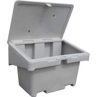 Contenants pour sel & sable SOS, Avec Moraillon, 42" x 29" x 30", 11 pi³, Gris Maritime Industrial Rubber