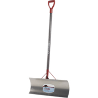 Nordic Snow Pusher, Aluminum Blade, D-Grip Handle, 24" W Maritime Industrial Rubber