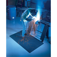 WeldSafe&reg; No. 447 Matting, Rubber, 75' L, 2' W x 9/16" Thick, Black Maritime Industrial Rubber