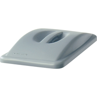 Slim Jim&reg; Handle Top, Flat Lid, Plastic, Fits Container Size: 20-3/8" x 11-5/16" Maritime Industrial Rubber