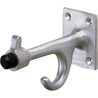 Crochet & butoir, rebord de 1 1/2" la x 2" h, en saillie de 3 3/4" du mur Maritime Industrial Rubber