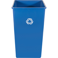 Contenant pour poste de recyclage, Vrac, Plastique, 35 gal. US Maritime Industrial Rubber