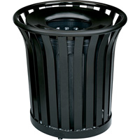 Americana Series Open-Top Waste Receptacle, Steel, 36 US gal. Maritime Industrial Rubber