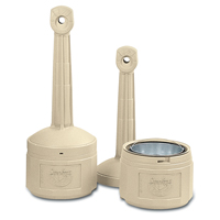 Cendriers Smoker's Cease-Fire, Sur pied, Plastique, Capacit&eacute; 4 gal. US, Hauteur 38-1/2" Maritime Industrial Rubber