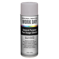 Peinture industrielle Work Day, Gris, Tr&egrave;s mat, 10 oz, Canette a&eacute;rosol Maritime Industrial Rubber