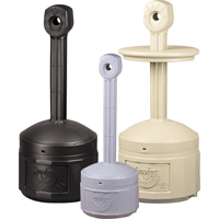 Cendriers Smoker's Cease-Fire, Sur pied, Plastique, Capacit&eacute; 1 gal. US, Hauteur 30" Maritime Industrial Rubber