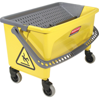 Microfibre Press Wring Buckets, Down Press, 10.75 US Gal. (43 Quart), Yellow Maritime Industrial Rubber