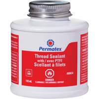 Scellant &agrave; filets avec PTFE, Bouteille &agrave; dessus brosse, 118 ml, -54°C - 150°C/-65°F - 300°F Maritime Industrial Rubber