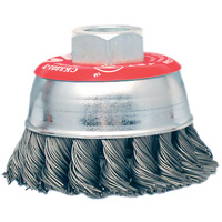 High-Performance Knot Twisted Cup Brush, 3" Dia. x 10mm x 1.25" Arbor Maritime Industrial Rubber