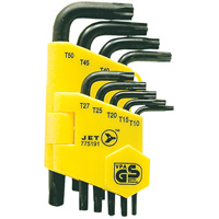 Jeu de cl&eacute;s inviolables JTK-9TP (9 morceaux), 9 mcx, Torx Maritime Industrial Rubber