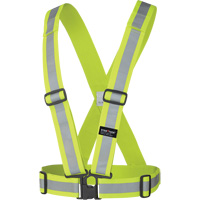 5592 Elastic Safety Harness, High Visibility Lime-Yellow, Silver Reflective Colour, One Size Maritime Industrial Rubber
