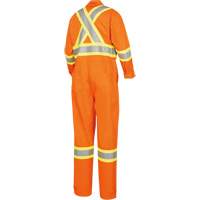 5555 High Visibility FR Rated & Arc Rated Safety Coveralls, Size 36, High Visibility Orange, 11 cal/cm² Maritime Industrial Rubber