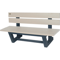Bancs de parc d'ext&eacute;rieur, Plastique recycl&eacute;, 60" lo x 22-13/16" la x 29-13/16" h, Sable Maritime Industrial Rubber