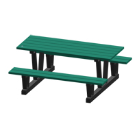 Tables de pique-nique d'ext&eacute;rieur en plastique recycl&eacute;, 72" lo x 60-5/16" la, Vert Maritime Industrial Rubber