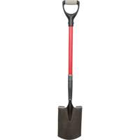 Pelles robustes, Fibre de verre, Lame Acier au carbone, Manche en Prise en D, Longueur 30-1/2" Maritime Industrial Rubber