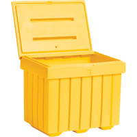Conteneur d'entreposage &eacute;conomique pour sel/sable, 32" x 23" x 27-1/2", 10 pi³, Jaune Maritime Industrial Rubber