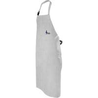 Leather Welding Apron, Bib, 52" L, Pearl Grey Maritime Industrial Rubber