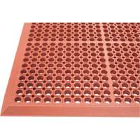 Competitor Series Mats, Slotted, 3' x 5' x 7/8", Orange, Natural Rubber Maritime Industrial Rubber