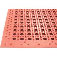 Competitor Series Mats, Slotted, 3' x 5' x 7/8", Orange, Natural Rubber Maritime Industrial Rubber